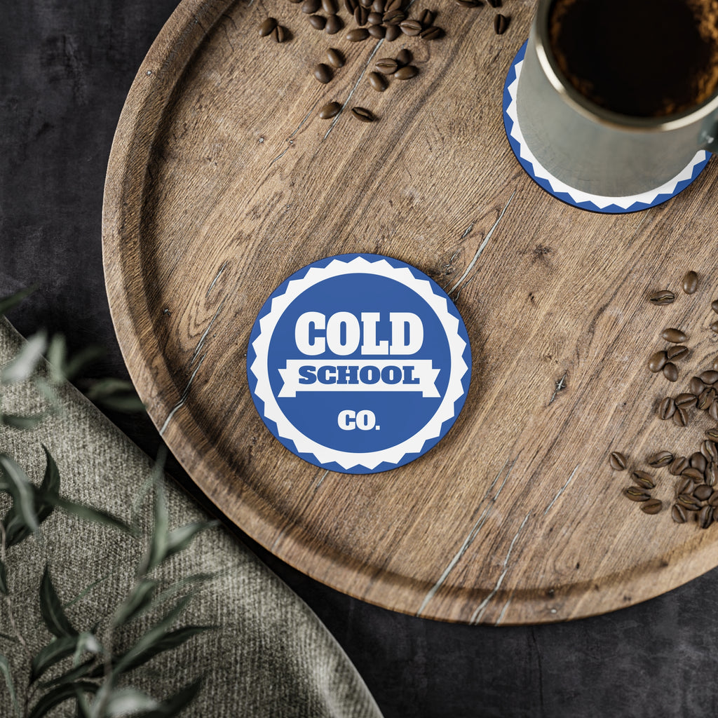 Cork-Backed Coasters | Cobalt