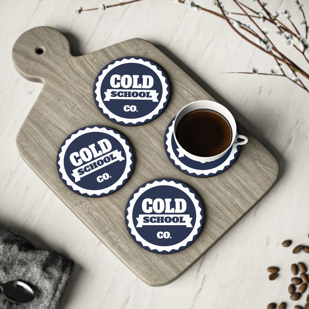 Cork-Backed Coasters | Navy