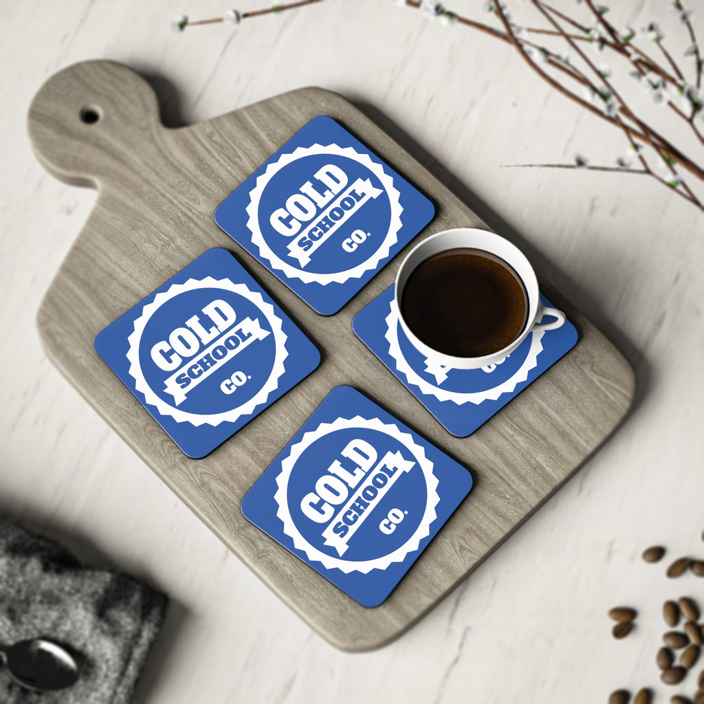 Cork-Backed Coasters | Cobalt