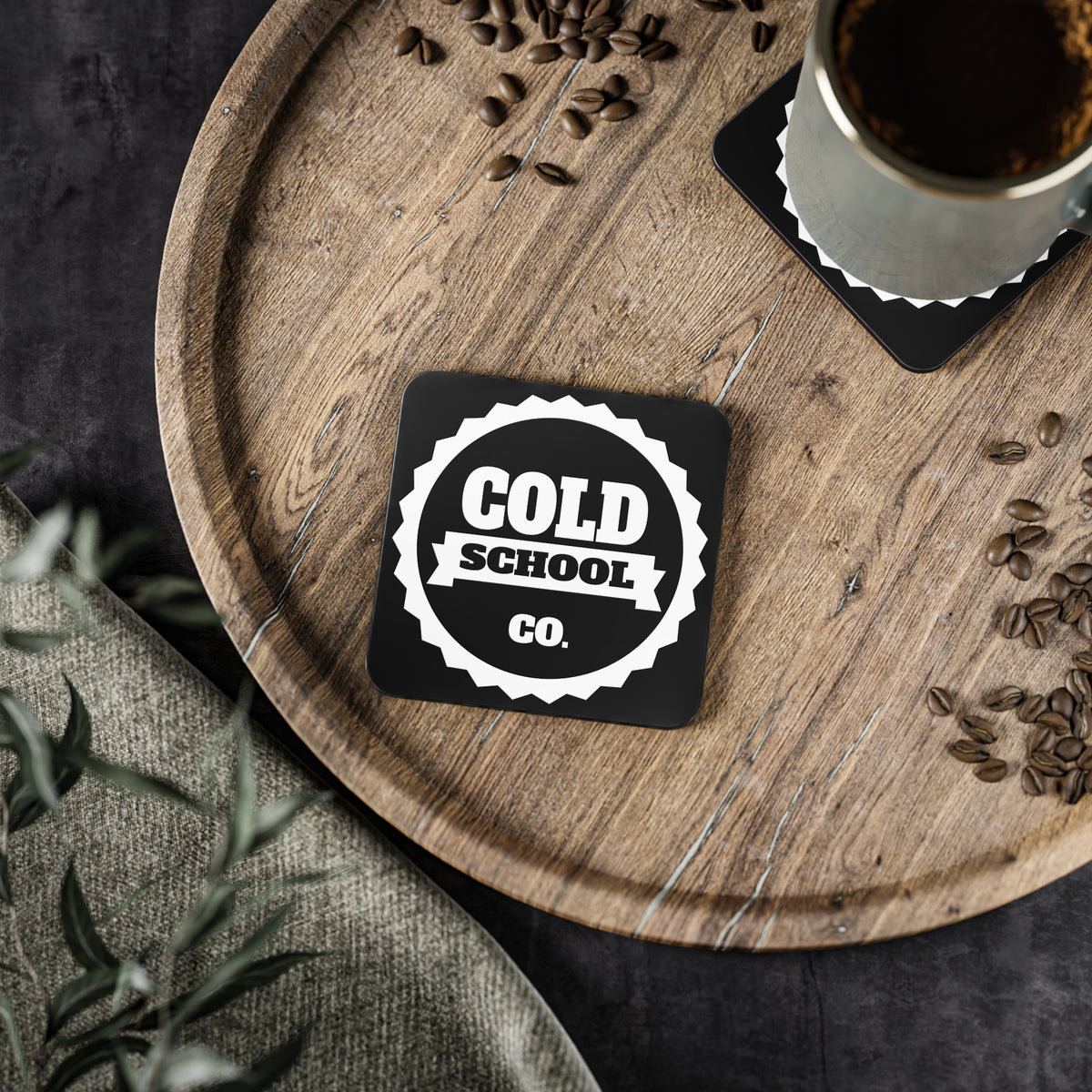 Cork-Backed Coasters | Black