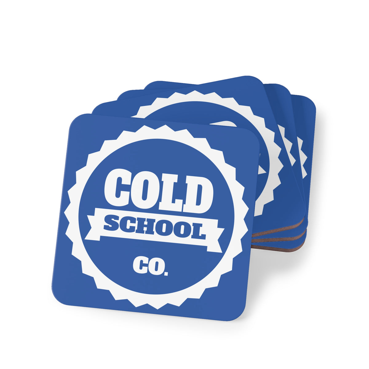 Cork-Backed Coasters | Cobalt