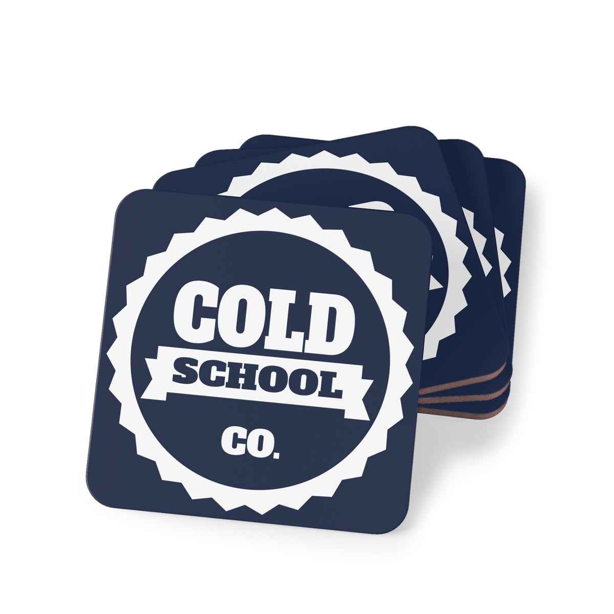 Cork-Backed Coasters | Navy